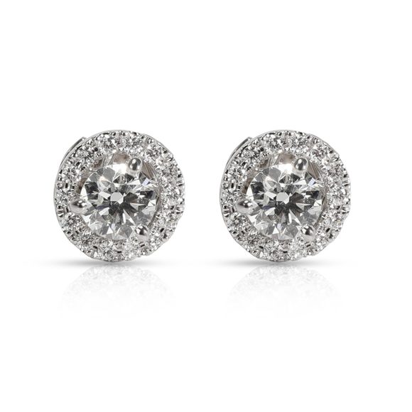 Blue Nile Diamond Stud Earrings with Jackets in 14K Gold J VS1-VS2 1.16 CTW - Picture 1 of 4